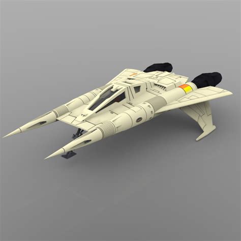 Buck Rogers Starfighter free 3D Model .obj - CGTrader.com