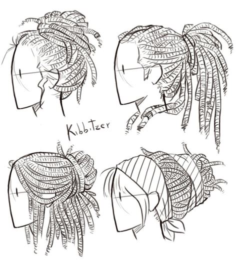 Dreadlocks Reference Sheet by Kibbitzer on DeviantArt | Sketches, Art ...