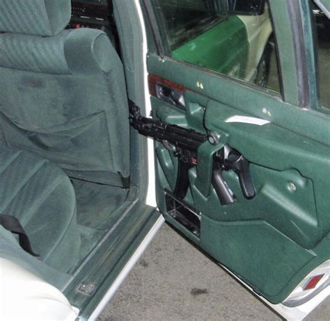 German police car with built in storage for a mp5 inside the door : r/pics