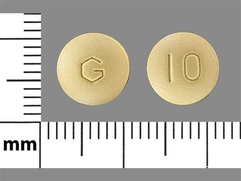 G 10 Pill Yellow Round 9mm - Pill Identifier