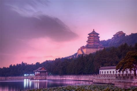 Evening at Summer Palace - Gardens of Nurtured Harmony on Longevity Hill Beijing China by Trey ...