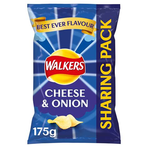 Walkers Cheese & Onion Crisps 175g | Sharing Crisps | Iceland Foods