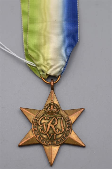 British WW2 Atlantic Star Medal with Original Ribbon