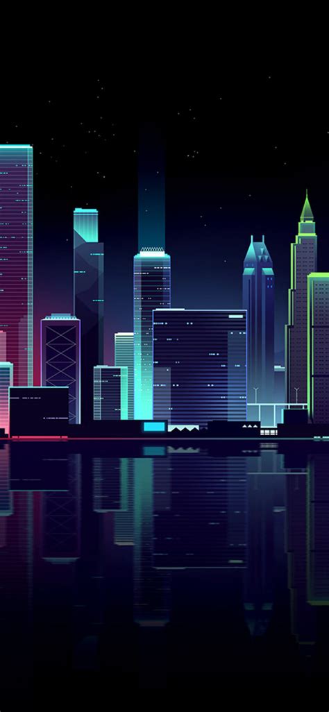 Neon City Cityscape Wallpaper, Neon Wallpaper, Homescreen Wallpaper ...