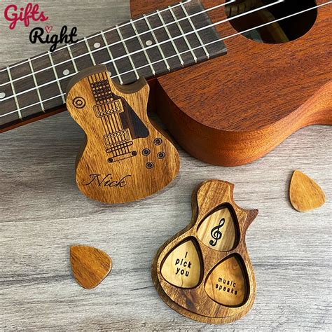 Personalized Wooden Guitar Picks With Case Custom Guitar Pick - Etsy Canada