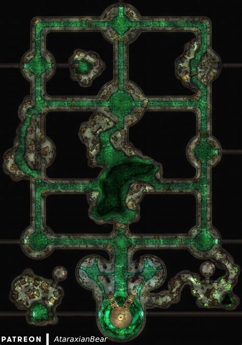 A large sewer dungeon [70x100] (free version) | AtaraxianBear | Dnd ...