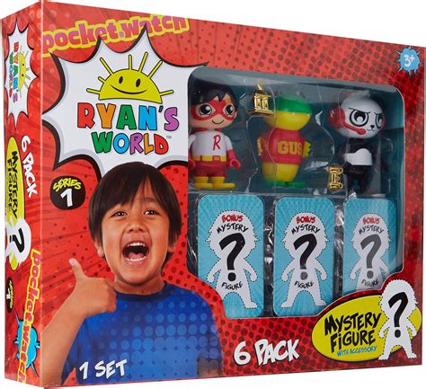 RYAN'S WORLD BK00705 6 Pack Collectible Mystery Figure Set, Multi: Amazon.co.uk: Toys & Games