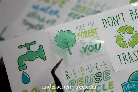 Under A Cherry Tree: How to cut Clear Sticker Paper