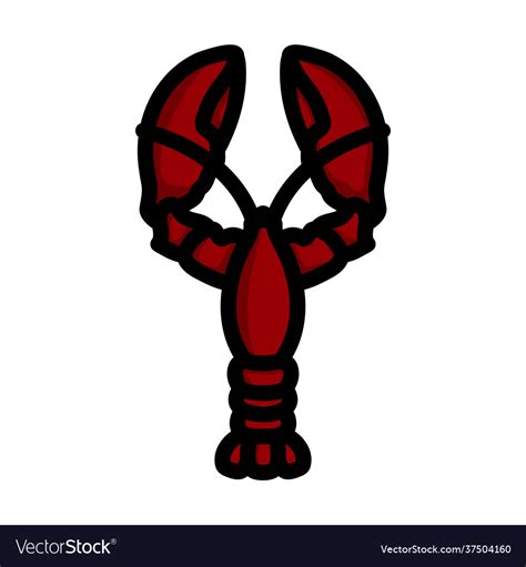 Lobster icon Royalty Free Vector Image - VectorStock