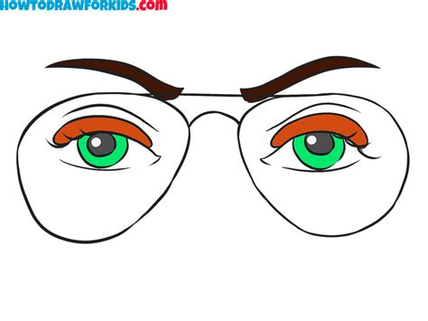 How to Draw Eyes With Glasses - Easy Drawing Tutorial For Kids