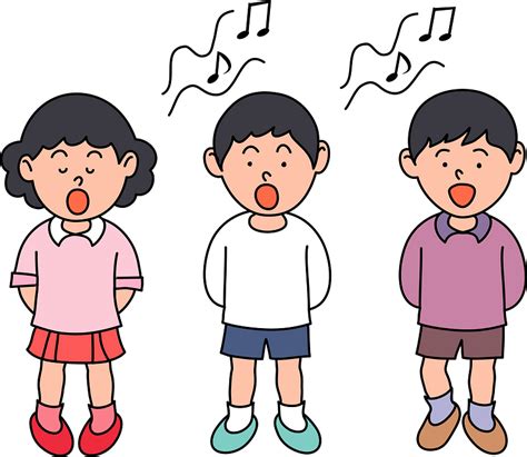 Children's choir singing clipart. Free download transparent .PNG | Creazilla