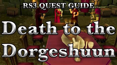 RS3: Death to the Dorgeshuun 2019 Quest Guide - RuneScape - YouTube