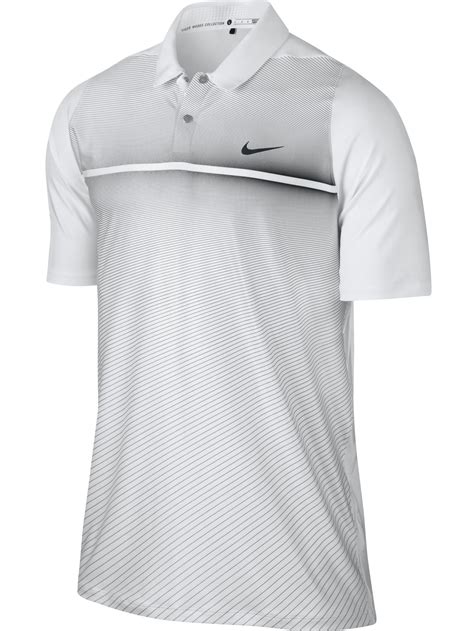 NEW Nike TW VL Max HyperCool Print Polo White/Black Large Golf Shirt ...