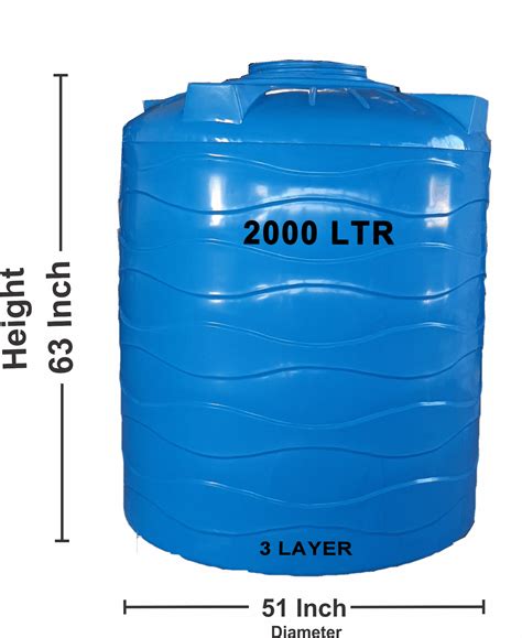 Round Blue 2000 Litre Plastic Water Tank, Rs 8400 /piece Perfect Sales Corporation | ID: 23267530962