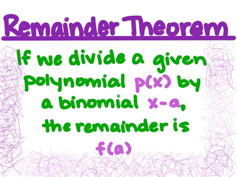 Remainder Theorem for Polynomials - Expii