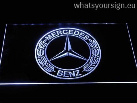 Mercedes Benz Old Logo - LED neon sign light display made of the premium quality clear acrylic ...