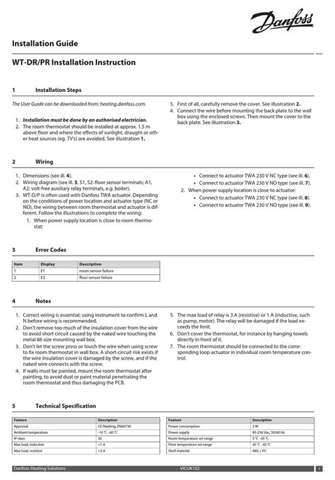 Danfoss Tp5000si Programmable Room Thermostat Wiring Diagram - Wiring Diagram