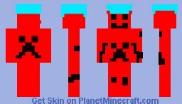 RCH (Red Creeper With Helmet) Minecraft Skin