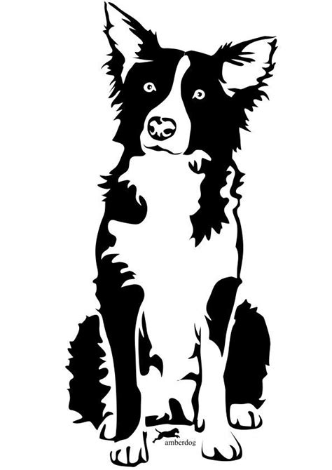 Most recent Free of Charge Border Collies red Style | Dog drawing, Dog stencil, Border collie art