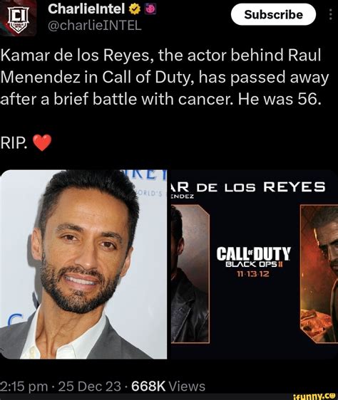 Charlielntel @ @charlieINTEL Kamar de los Reyes, the actor behind Raul ...