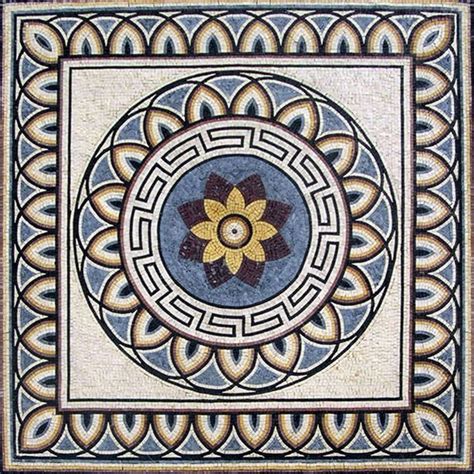 Greco-Roman Flower Mosaic - Aquila - Traditional - Mosaic Tile - by ...