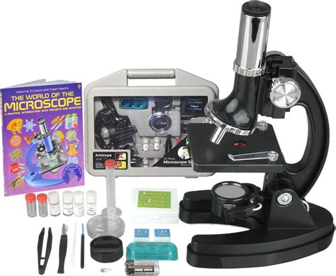 Amazon.com: AmScope - 120X-1200X Kids 52 pc Microscope Science Kit ...