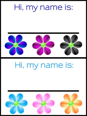 Flower Name Tags