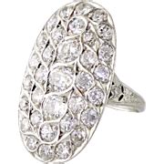 Antique Edwardian Platinum Diamond Engagement Ring, Size 5.5 from ctgoldcustomers on Ruby Lane
