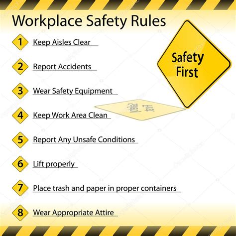 Workplace Safety Rules Stock Vector Image by ©cteconsulting #11576151