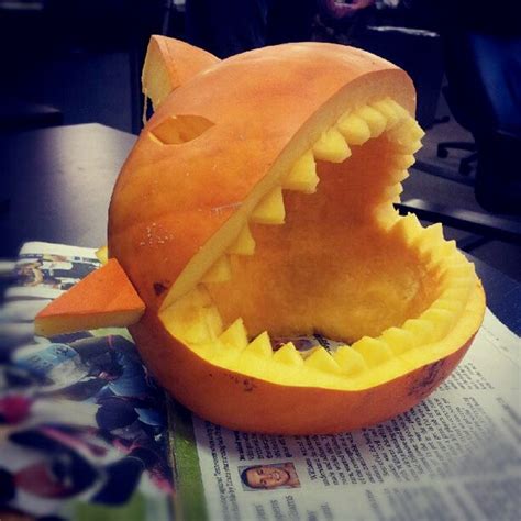 Image result for shark pumpkin | Halloween pumpkin carving stencils, Pumpkin halloween ...