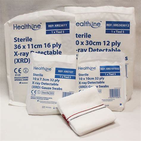 X Ray Detectable Sterile Gauze Swabs 22.5cm x 22.5cm, 12ply | Brosch Direct