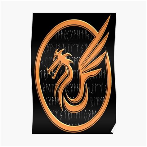 "Viking Rune Dragon" Poster for Sale by ArtfulDragon | Redbubble