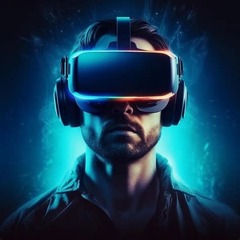 Premium AI Image | Immersed in a virtual reality game wearing a sleek ...