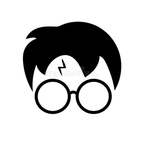 Symbol from the Book about Harry Potter Glasses and Lightning. Editorial Image - Illustration of ...