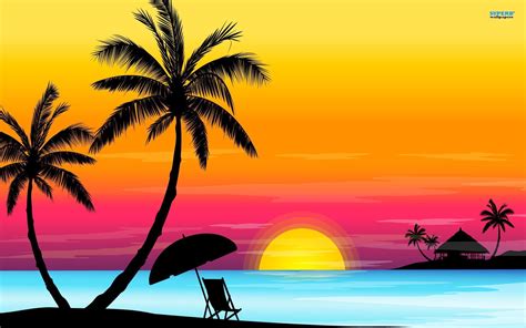 Beach Sunset Drawing | Free download on ClipArtMag