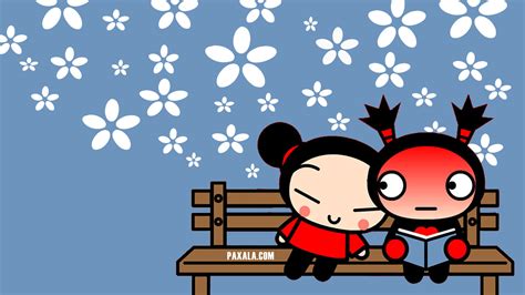 🔥 Download Wallpaper Pucca Y Garu Con Flores En Fondo Azul by @traceylopez | Pucca Background ...