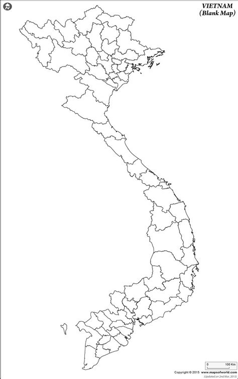 Blank Map of Vietnam | Vietnam Outline Map