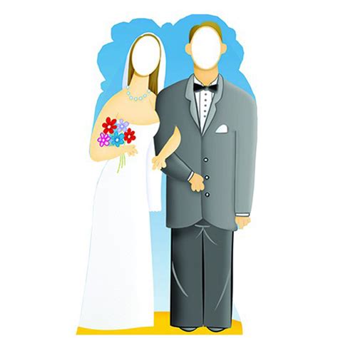 Wedding Couple Stand In Cardboard Cutout 186cm | Partyrama