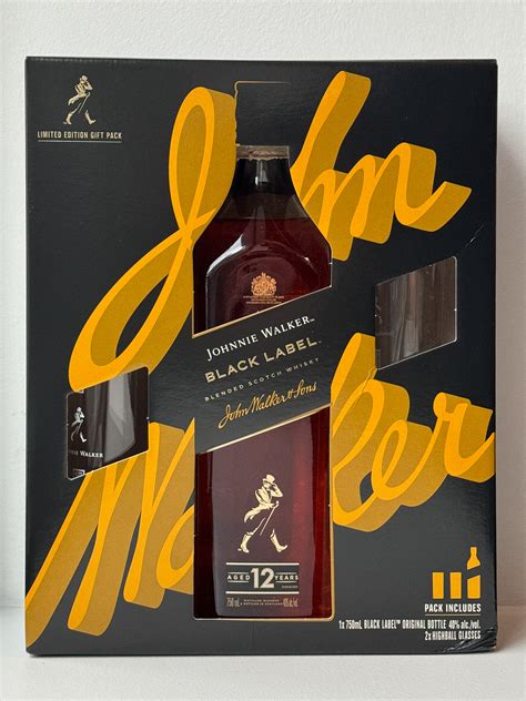 Johnnie Walker Black Label Gift Set - Free Range Wine & Spirits