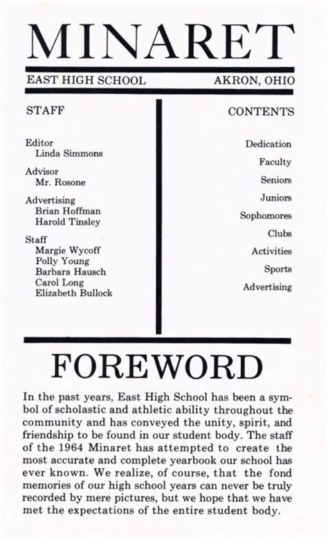 1964 Yearbook – Akron East High Alumni