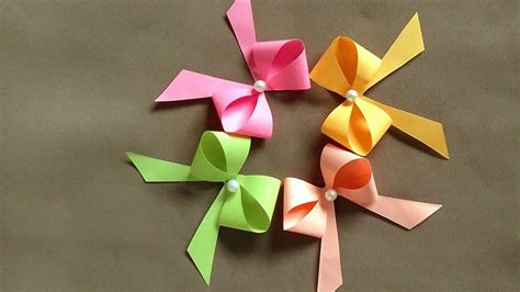 Origami Bow,How to Make a Paper Bow .🎀🎀🎀step by step. - YouTube