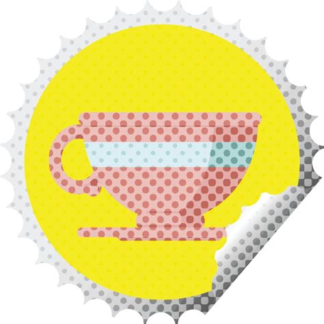 coffee cup graphic vector illustration round sticker stamp 12476789 ...