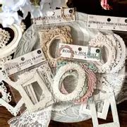 10pcs Vintage Style Scrapbooking Supplies Pack, Paper Craft Photo Frame Stickers Bulk ...