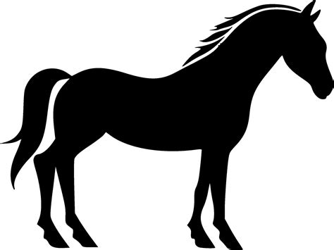 Horse, Black and White Vector illustration 33095472 Vector Art at Vecteezy