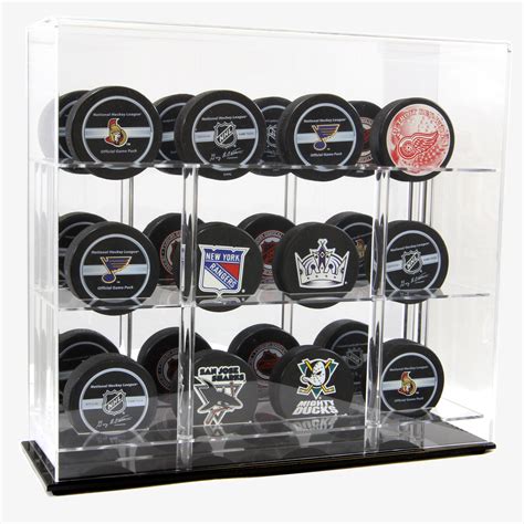 Deluxe Acrylic Twelve Hockey Puck Display Case - OUT OF STOCK - Polynex, Inc