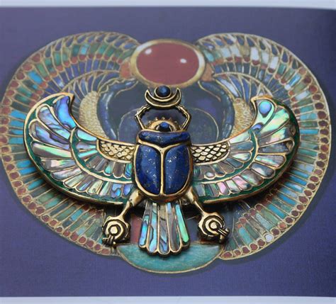 Ebros Egyptian Beautiful Winged Scarab Amulet Ankh Symbol Of Rebirth ...