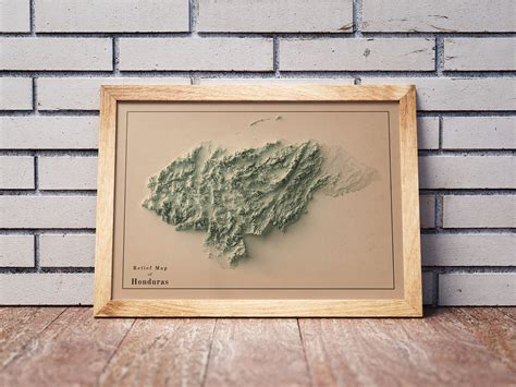 Honduras Map set With Two Maps Honduras Relief Map - Etsy