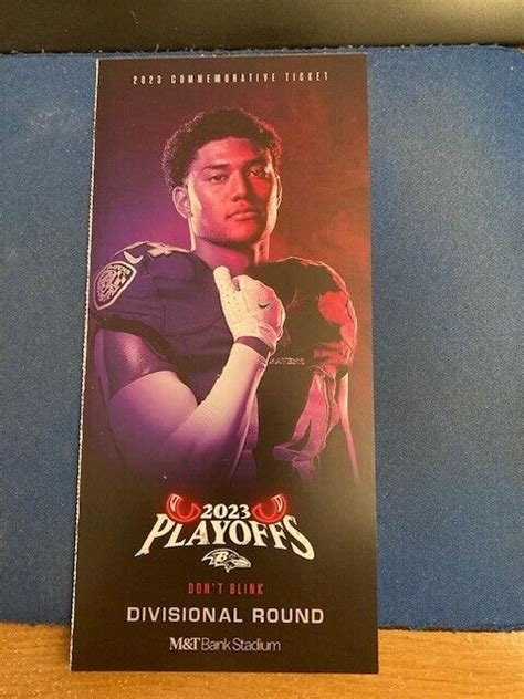 BALTIMORE RAVENS HOUSTON TEXANS PLAYOFF GAME 1/20/24 COMMEMORATIVE TICKET !! | eBay