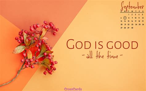 September 2020 - God Is Good Desktop Calendar- Free September Wallpaper