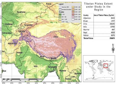 Tibet Plateau and associated cryosphere with 3000m elevation. | Download Scientific Diagram